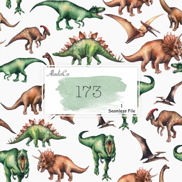 Seamless Dinosaur File - 173