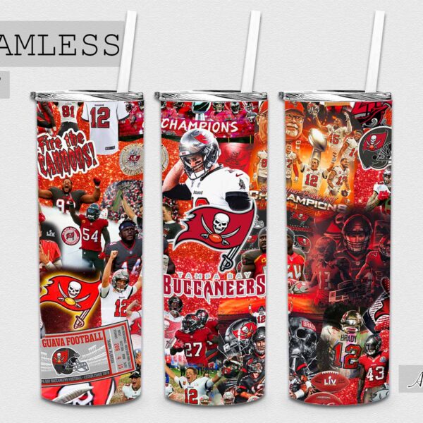 Seamless Tumbler Football File - 057