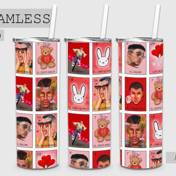 Seamless Tumbler Bad Bunny File - 069